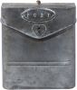 Clayre & Eef Brievenbus 24x8x29 cm Grijs Ijzer Rechthoek Post online kopen