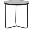 Clayre & Eef Bijzettafel Ø 50x55 cm Zwart Aluminium Rond Side table online kopen