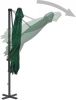 VidaXL Zweefparasol met aluminium paal 250x250 cm groen online kopen